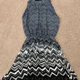 No Brand Fashion Y2K Retro Pattern Halter Boho Dress Black Photo 0