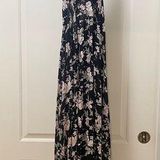 Aakaa NWT  Floral Halter Maxi Dress w/ Slit Size Small Photo 0