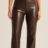 12th Tribe Vegan Brown Leather Pants Photo 0