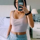 Light Pink Backless Crop Top Size XS Photo 0