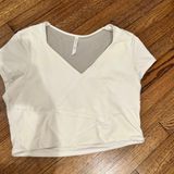 Athleta White Cropped T-shirt Photo 0