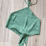 Abercrombie & Fitch Abercrombie Satin Tie Top  Photo 0