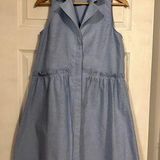 Tuckernuck sleeveless shirt dress with ruffle detail. Size medium. Photo 0