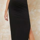 Maternity Maxi Skirt Black Size XL Photo 0