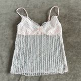 Cosabella  lace camisole. Lined bust sheer bodice. Color- light pink. Size small Photo 0