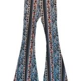Tres Bien Wide Flare High Waist Paisley Boho Leggings size Small Photo 0
