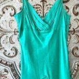 To The Max  silk summer cami camisole top shirt blouse NWT teal medium or sz 8 Photo 0
