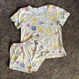 Pajama set short sleeve shorts size XS Yellow Photo 0
