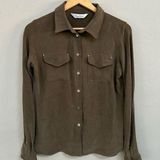 Max Mara Candia Washed Silk Brown Button Up Pocket Blouse Top. Sold out in store Photo 0