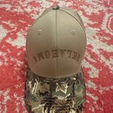 Upside Down Oklahoma Camo Hat Tan Photo 0