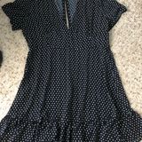 By Together Navy Blue Polkadot Dress Photo 0