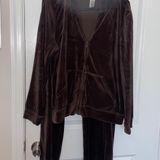 Jones New York Brown Velvet Matching Set Photo 0