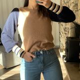 Madewell Colorblock Baybrook Pullover Sweater Photo 0