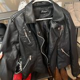 Leather Black Jacket Size M Photo 0