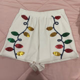 Main Strip Christmas Lights Sequin Shorts Photo 0