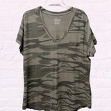 Natural Reflections  green camouflage V-neck tee shirt sz 1X Photo 0