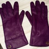 Loro Piana Purple Kidskin LEATHER/CASHMERE LINING GLOVES Med Made In Italy Photo 0