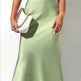 Boutique Light Green Satin Formal Dress Photo 0