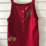 Vintage Maroon Dress Red Size 14 Photo 0