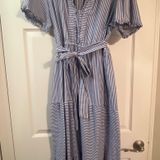 London Times Blue and white maxi dress-  Size 16 Photo 0