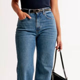 Abercrombie & Fitch  Classic Blue Wide Leg Jeans Photo 0