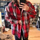 Flannel Shirt Red Size XL Photo 0