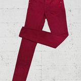 Refuge Cherry Red High Waisted Button Fly Slim Super Skinny Leg Jeans Size 2 Photo 0