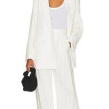 Revolve  Nonchalant Label Fabi Pants in White Sz L Photo 0