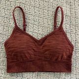 Old Navy  Active Seamless Red Pink Sport Gym Workout Spaghetti Sports Bra Medium Photo 0