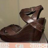 Gianni Bini women’s size 9 “nutty” leather platform shoes new without tags Photo 0