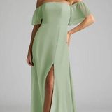 Azazie NWT  Sue Dress in Dusty Sage size 4 Photo 0