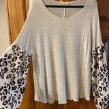 Entro Leopard Print Ballon Sleeve Top Photo 0