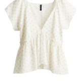 Divided H&M  Crepe Peplum Blouse size L Photo 0