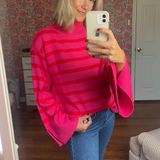 Pink Striped Sweater Photo 0