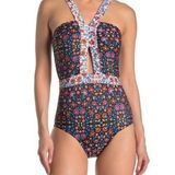 Laundry by Shelli Segal Ditsea Cutout One Piece Swimsuit in Classic Black Photo 0