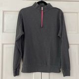 Peter Millar Women’s Half Zip Pullover Top Gray Pink Zipper Pull Size Small Photo 0