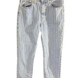 Madewell  Pinstripe The Perfect Vintage Crop Jeans Size 28 Photo 0