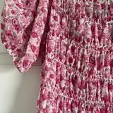 Lucy Paris Pink Floral Puff Sleeve Top Photo 0