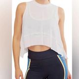 Free People  Movement Sheer White Flowy Tank Large Photo 0