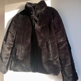 ZARA Faux Fur Black Coat Photo 0