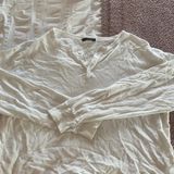 Brandy Melville Long Sleeve Henley White Photo 0