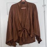 12th Tribe satin tie front top Photo 0