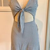Flynn Skye Open Cut Gingham Mini Dress Photo 0