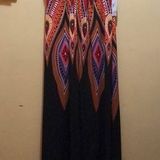 Bisou Bisou Halter Tribal Dress Size 8 Photo 0
