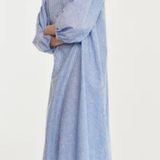 H&M Striped V-Neck Midi Dress Photo 0