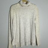 Athleta Transit Extra Fine Merino Wool Cream Long Sleeve Turtleneck Sweater Photo 0