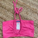 Edikted Pink Tilly Terry Crop Top Photo 0