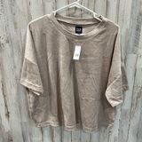 Gap NWT  Quail Brown Velour Boxy T-shirt Womens XL Photo 0