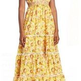 MELLODAY Maxi Dress Floral Tiered Size L NEW with Tag Photo 0