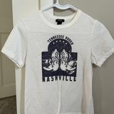 Nasty Gal Baby White Graphic Tee Photo 0